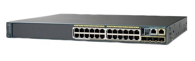 CISCO - WS-C2960X-24PS-L - Catalyst 2960-X 24-Port Gigabit PoE Managed L2-L3 Stackable Switch, 24 x 10/100/1000 PoE + 4 x SFP 1G, PoE power 370W, LAN Base.