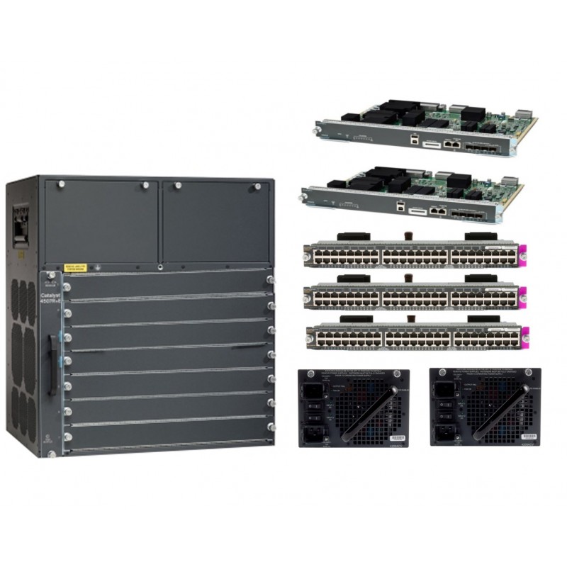CISCO - WS-C4507R+E - Catalyst4500E 7 slot chassis for 48Gbps/slot, fan, no ps.