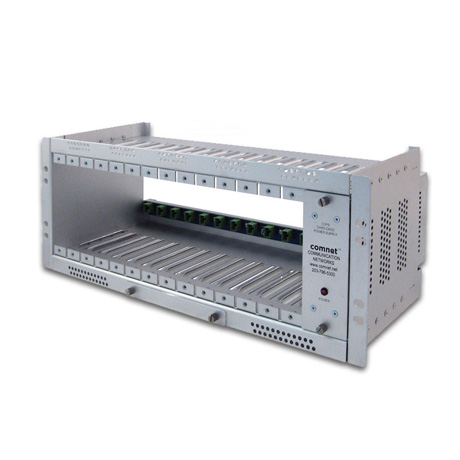 Comnet - C1-UK - 14 Slot 4U Card Cage Rack With 90-264 VAC 50/60HZ Power Supply, UK Mains Lead Power Cable.