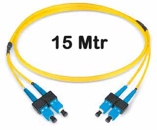 Datwyler Cables - ‎309282 - FO Patch Cord SCD:SCD SM, 15 Mtrs, Oval, LS0H, Yellow.