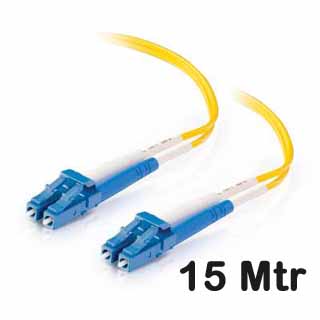 Datwyler Cables - 309287 - ‎FO Patch Cord LC:LC Duplex SM, 15 Mtrs, Oval, LS0H, Yellow.