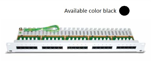 Datwyler Cables - 418002 - Voice Patch Panel CU 25 Port RJ45 Cat3 Loaded Black.