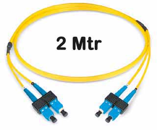 Datwyler Cables - 421112 - ‎FO Patch Cord SCD:SCD SM, 2 Mtrs, Oval, LS0H, Yellow.