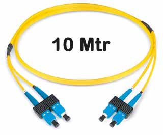 Datwyler Cables - 421120 - ‎FO Patch Cord SCD:SCD SM, 10 Mtrs, Oval, LS0H, Yellow.
