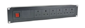 Datwyler Cables - 4001163 - 6-Way PDU 13 A normal /alu materials UK type.