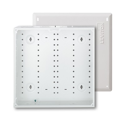Leviton - 47605-140 - SMC 14" Enclosure with Flush Mount Cover, HxWxD (389.9 x 396.8 x 97.8)mm, White.