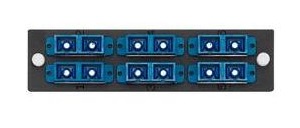 Leviton - 5F100-6ZC - 6-PACK PLATE DUPLEX SC SM (12 FIBER) BLUE ZIRCONIA CERAMIC SLEEVE.