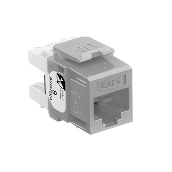 Leviton - 61110-RG6 - Module Jack Extreme CAT6+ QuickPort® Connector Grey.