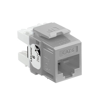 Leviton - 61110-RG6 - Module Jack Extreme CAT6+ QuickPort® Connector Keystone Grey.