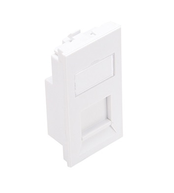 Leviton - LI150-1W1 - Bezel Adapter UK Style 25x50mm, Shutter Flat Keystone, White.