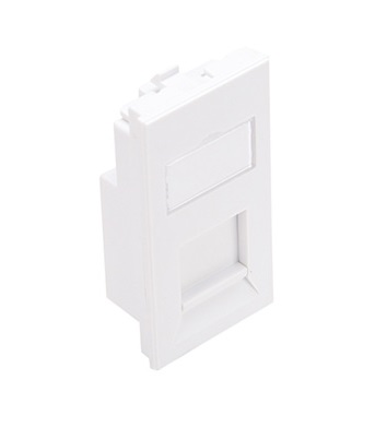Leviton - LI150-1W1 - Bezel Adapter UK Style 25x50mm, Shutter Flat Keystone, White.
