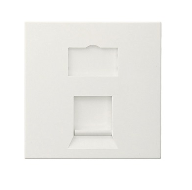 Leviton - LI150-2W1 - Bezel Adapter UK Style 50x50mm, Shutter Flat Keystone, white.