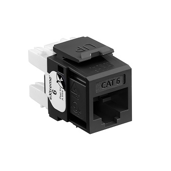 Leviton - 61110-RE6 - Module Jack Extreme CAT6+ QuickPort® Connectore Black.