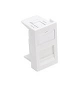 Leviton - LI145-1W1 - Bezel Adapter French Style 22.5x45mm, Flat Keystone, White.
