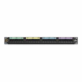 Leviton - 49013-P25 - Voice Patch Panel 25-Port 1RU, 8P4C 110-Style PWB, Loaded, Black.