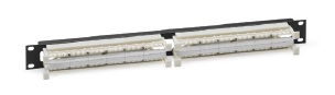 Leviton - 41DBR-1F4 - Wiring Block Cat5e 110 Style, 100-Pair Rack Mount Panel 1U with Labels &amp; 24x C-4 Clips.