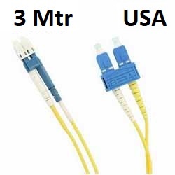 Leviton - U2DCL-S03 - FO Patch Cord SM OS2 Duplex SC:LC Premium, Zip 1.6mm cable, 3 Mtr, USA.