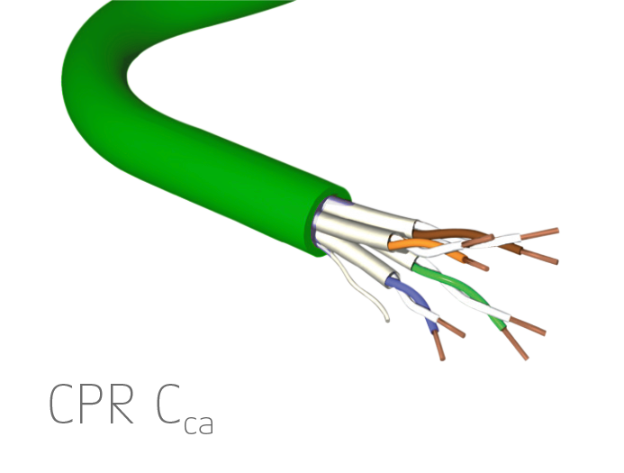 Leviton - AC6U/FTP-HF1-Eca-500GN - Cat6A Cable U/FTP LS0H 23AWG 500 Mtr Reel Green.