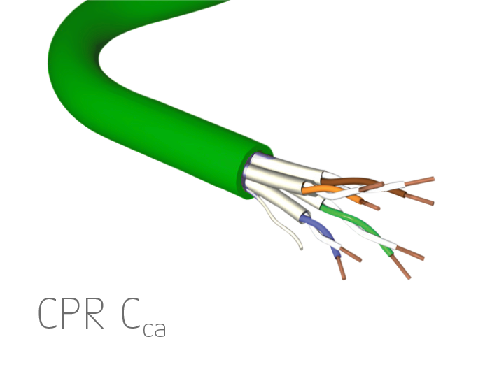 Leviton - AC6U/FTP-HF1-Eca-500GN - Cat6A Cable U/FTP LS0H AWG23 500 Mtr Reel Green.