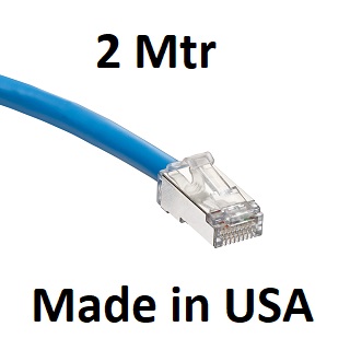 Leviton - 6AS10-07L - UTP Patch Cord Cat6A, Atlas-X1 SlimLine Stranded, 7' FT / 2 Mtr, Blue, USA.