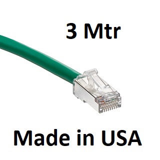 Leviton - 6AS10-10G - UTP Patch Cord Cat6A, Atlas-X1 SlimLine Stranded, 10' FT / 3 Mtr, Green, USA.