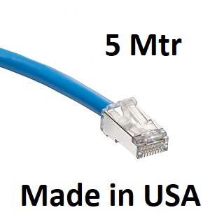 Leviton - 6AS10-15L - UTP Patch Cord Cat6A, Atlas-X1 SlimLine Stranded, 15' FT / 5 Mtr, Blue, USA.