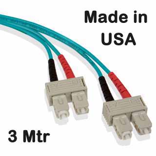 Leviton - FPC-M3RD1BB-003MAB - FO Patch Cord MM OM3 Duplex SCD:SCD, Zip 1.6mm, 3 Mtr, USA.