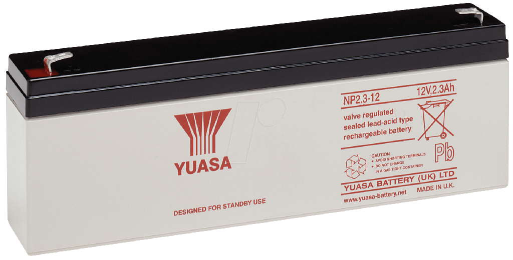 NEC - 12LD NP 2.3-12 - BATTERY YUASA 12V, 2.3 AH, SV8xxx & SV9xxx.