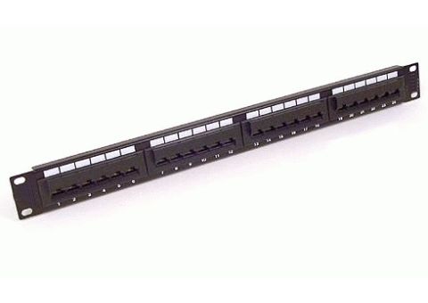 NEC - FFV24NECBK - 24 Port RJ45 Patch Panel 1U, Black.