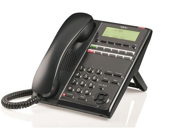 NEC - BE116513 - IP7WW-12TXH-A1 - SL2100 12 Key Digital Phone with Display, TXH-A terminal (4wire hybrid) black.