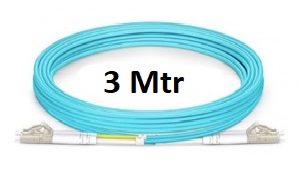 NORDEN - 332-14OM3L1L1003 - FO Patch Cord MM OM3 Duplex LC:LC PVC Aqua 3 Mtr.