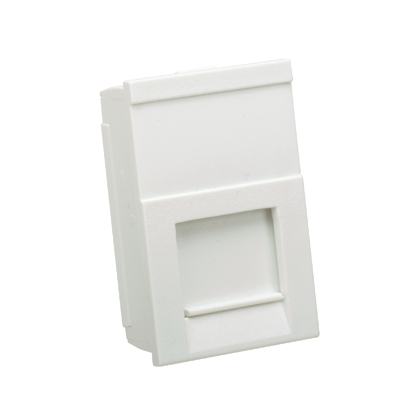 Panduit - NK6CSAW-X - Bezel Adapter Euro Style 25.4x32mm LJU6C, Shutter Flat Keystone, White.