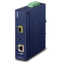 PLANET - IGTP-805AT - IP30 Industrial Gigabit Media Converter, 1000BASE-SX/LX to 10/100/1000Base-T with 802.3at POE+ (-40C -to- 75C).