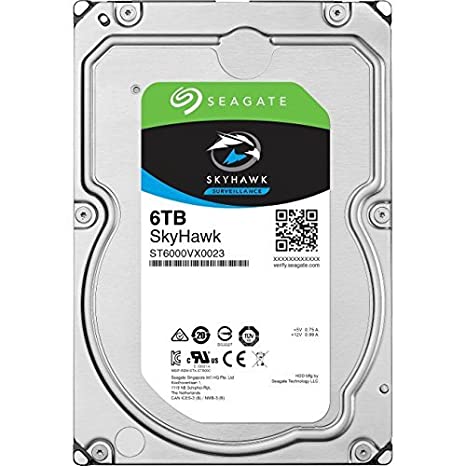 Seagate - ST6000VX0023 - HDD 6TB SATA 7.2k SkyHawk Surveillance 3.5", 6Gb/s 256M Cache.