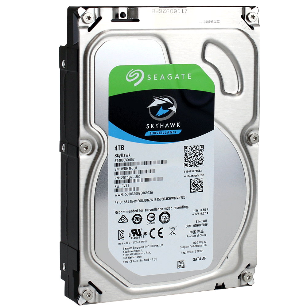 Seagate - ST4000VX007 - HDD 4TB SATA 7.2k SkyHawk Surveillance, 3.5", 6Gb/s 64M Cache.