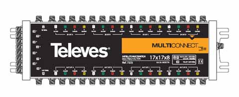 TELEVES - 7323 - Splitter Multiswitch (MATV / SMATV) 17x17x8.