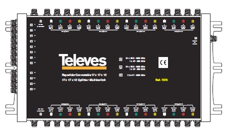 TELEVES - 7373 - Splitter Multiswitch (MATV / SMATV) 17x17x12.