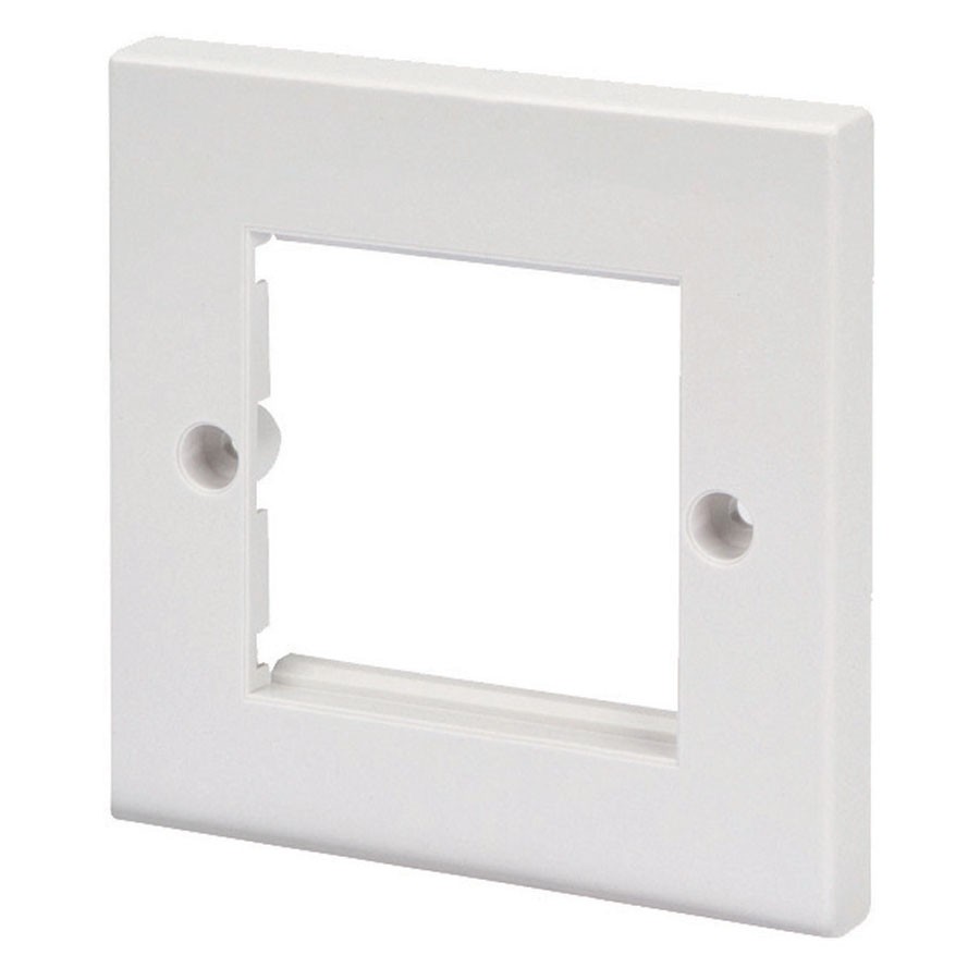 Ultima - 772350 - Flat Faceplate Single Gang 2x Euro White (H)86mmx(W)86mm.