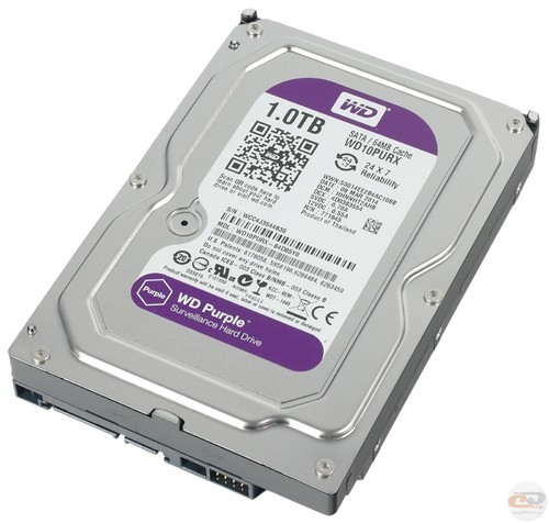 WD - WD10PURX - HDD 1TB 3.5" SATAIII, Purple™ Surveillance, 6Gb/s, 64MB, IntelliPower™ 5400 RPM.
