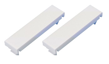 Ultima - 774102 - Blank Plate Quarter UK Style White 50x12.5mm