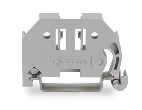 NEC - 249-116 - WAGO ID-02490116, Screwless end stop 6mm wide for DIN-rail 35x15 and 35x7.5, Gray.