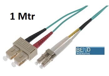 Ultima - 777084 - FO Patch Cord MM OM3 Duplex SC:LC LS0H Aqua 1 Mtr.