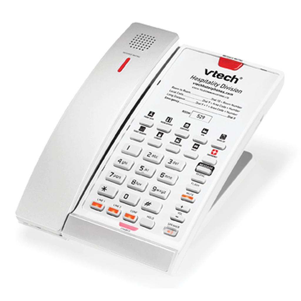 Vtech - 80-H0AT-08-000-10 - S2421 2-Line, SIP Cordless Speakerphone, 10 Speed Dial Keys, Silver &amp; Pearl, Anti bacterial plastic.