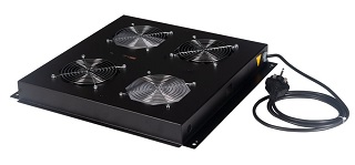 LANDE - 824961 - FAN-ONF-2FFS-BL-UK - 2-Way Low Noise Fan Tray Roof Mounted, Black.