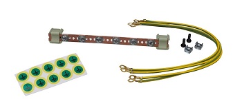 LANDE - 824934 - DGR-TPR-5L40-XX - 6 Lead Earth Kit With Fixings 4x 4mm x 400mm Long Leads.