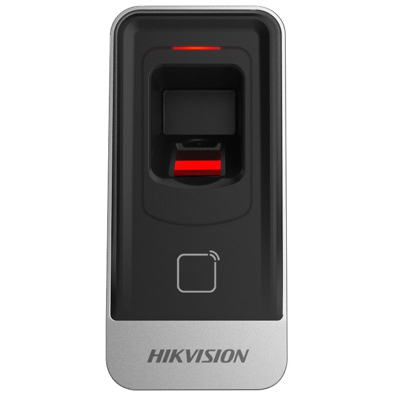 Hikvision - DS-K1201EF - Finger Print Reader - Reads EM card, Fingerpint(capacity: 5000), Supports RS-485 (HIK private); IP65. Wall mounting with screws. The Gang Box is not supported. (1 Year Warranty).