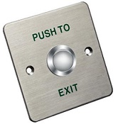 Hikvision - DS-K7P01 - Door release button-aluminum alloy panel, metal button, Dimension(L×W×H): 86×86×20mm(3.39×3.39×0.79&quot;)(1 Year Standard Warranty).