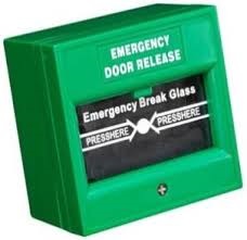 Hikvision - DS-K7PEB-G - Emergency Break glass, green color, 1 Year Warranty.