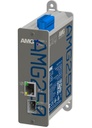 AMG - AMG250-1GAT-1S-P30 - Industrial Media Converter 1-Port RJ45 PoE 10/100/1000Base-Tx 802.3at 30W, 1-Port SFP 100/1000Base-Fx, (-40° to +75°c), 48-57Vdc Input, DIN Rail & Panel Mount. *SFPs Not included