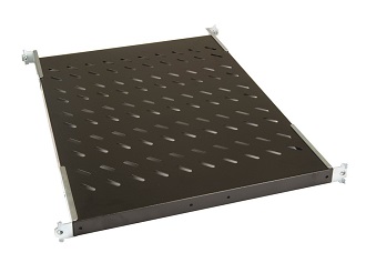 LANDE - 824898 - Fixed Shelf 1U Vented Standard for 800mm deep up to 50kg Black, (W)19" x (D)570mm.